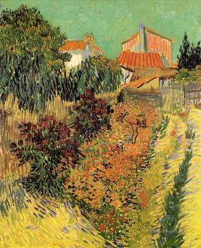 Garten hinter einem Haus Vincent van Gogh Ölgemälde